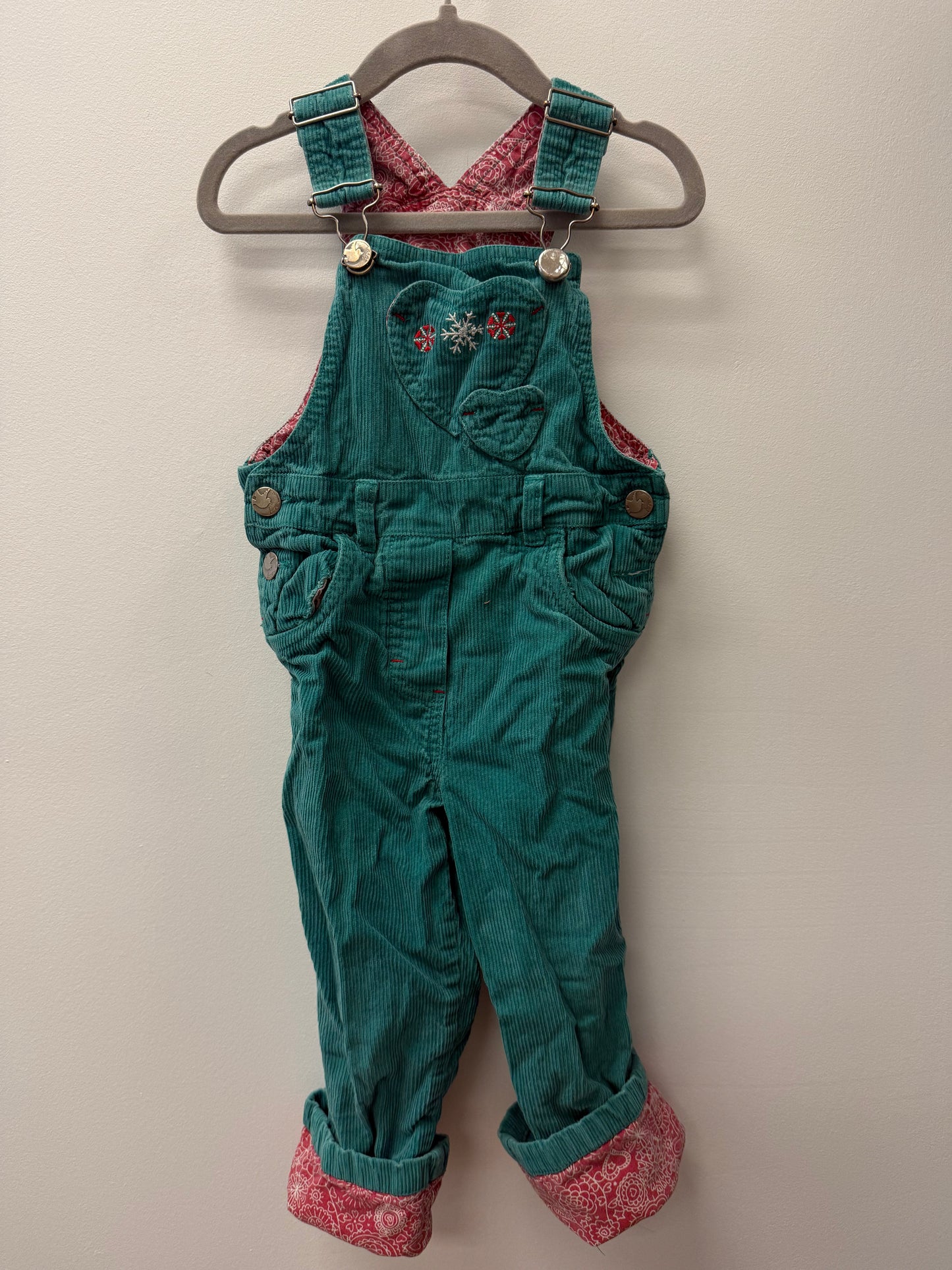VINTAGE PAPAGINO COURDAROY OVERALLS SIZE 2T