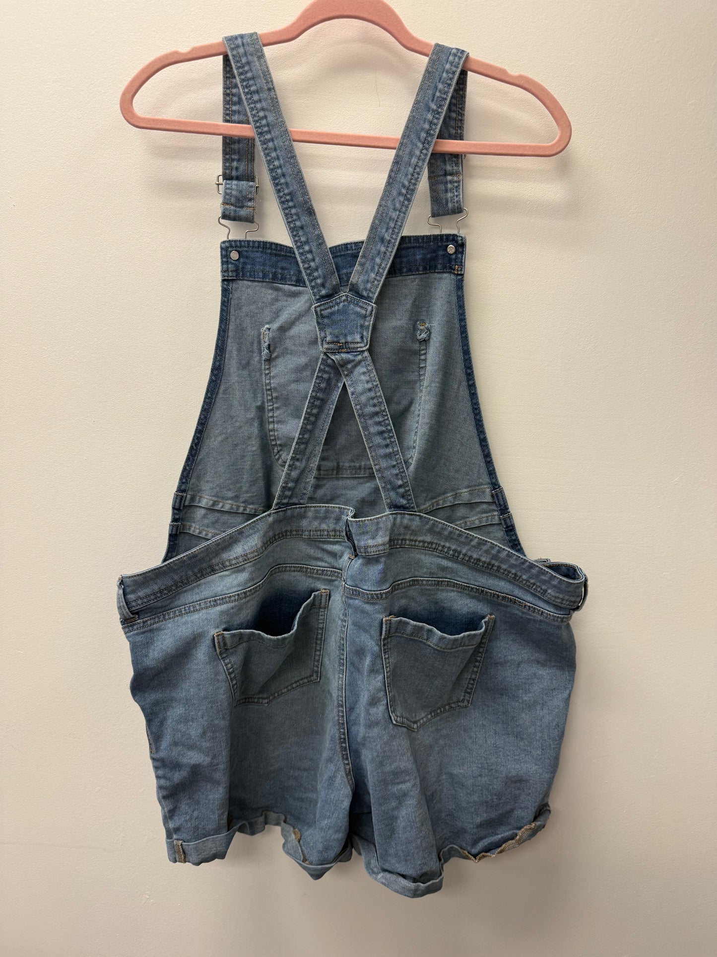 PAISLEY SKY MATERNITY OVERALLS SIZE 2X