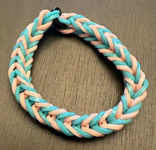 Teal and Peach Bracelet - Size 4-9