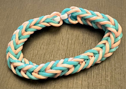 Teal and Peach Bracelet - Size 4-9