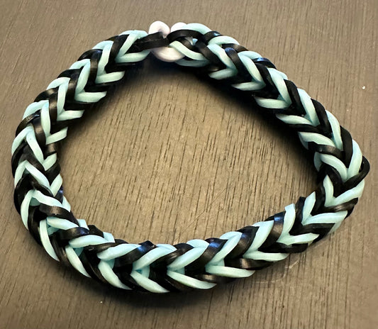 Pale Teal and Black Bracelet - Size 6-12