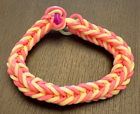 Pale Yellow and Pink Bracelet - Size 4-9