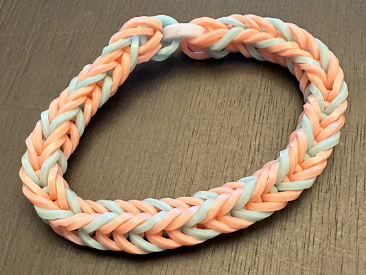 Peach and Teal Bracelet - Size 4-9