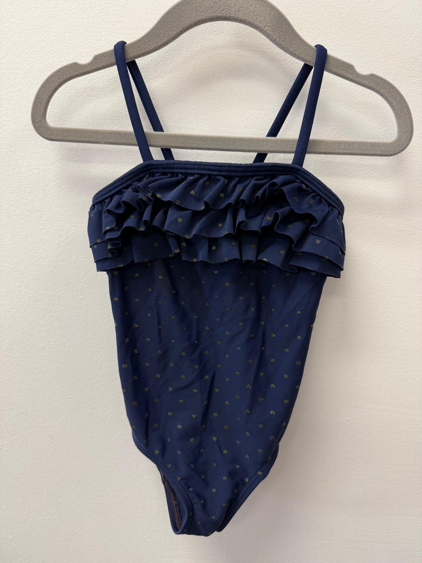 H&M HEART BATHING SUIT SIZE 1/2 -2T