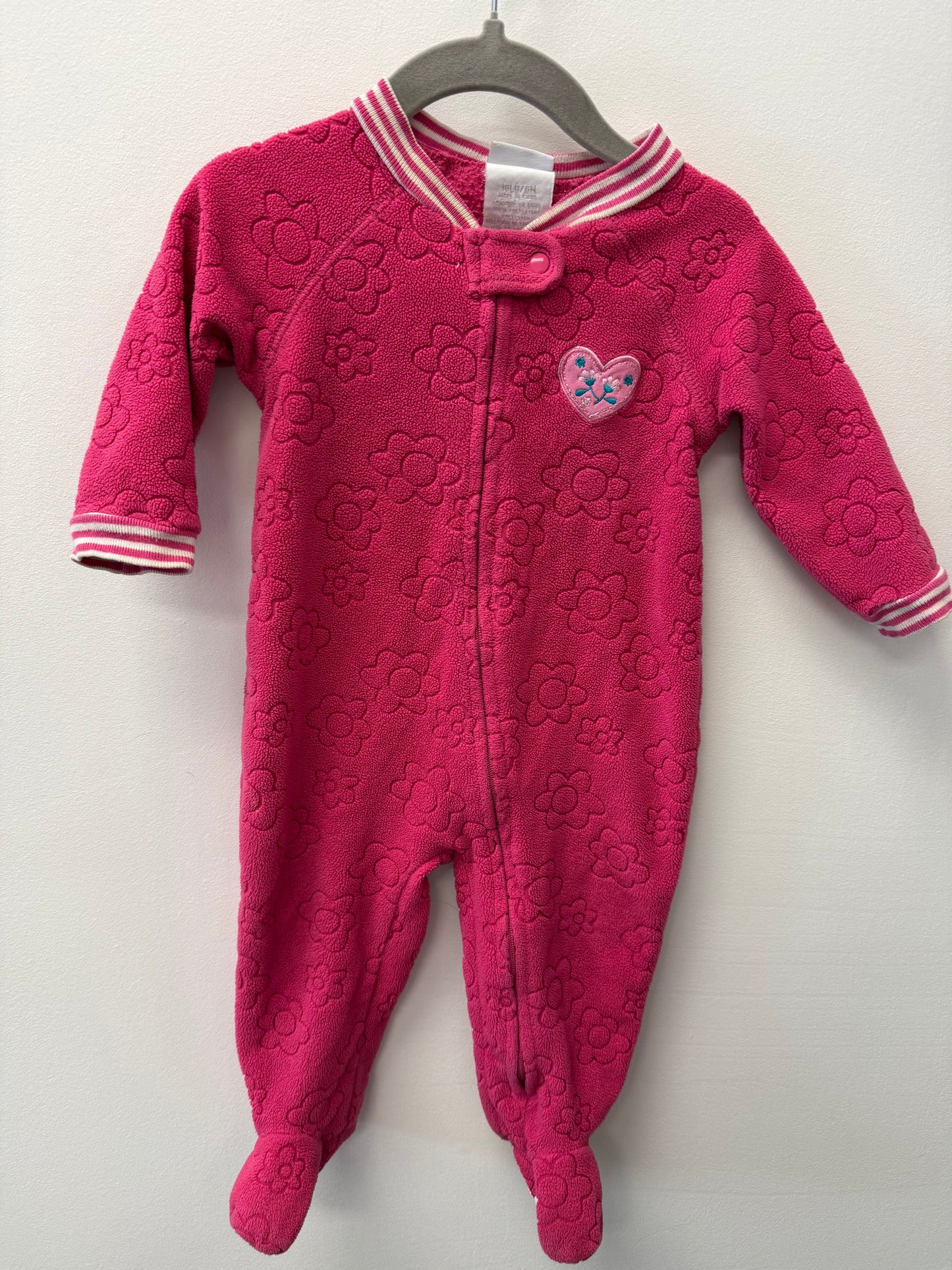 SEARS BABY FLEECE DAISY SLEEPER SIZE 6M