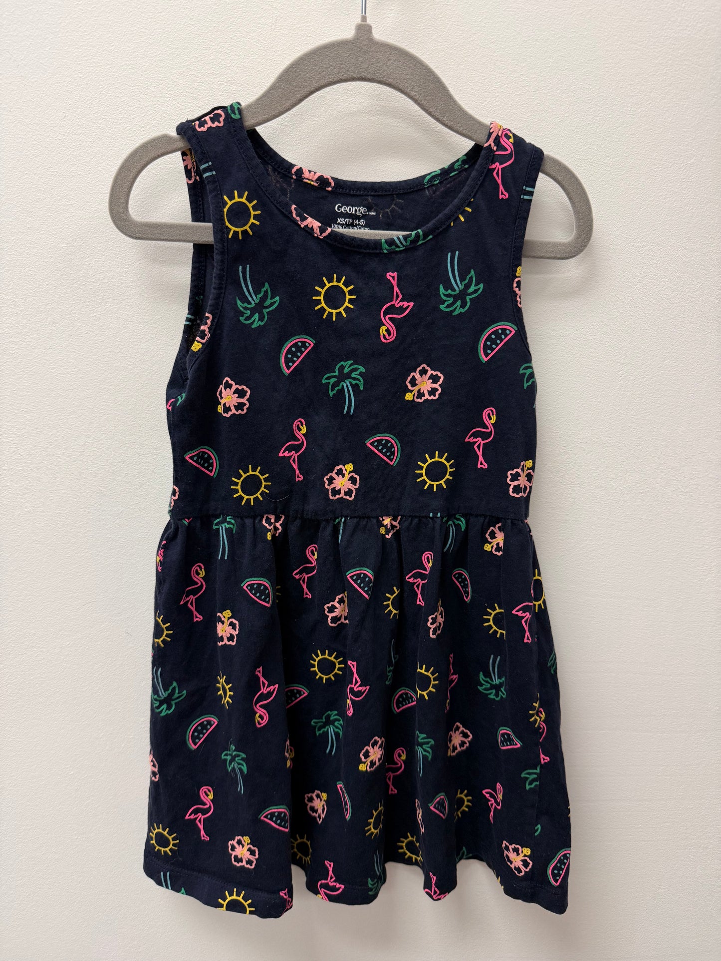 GEORGE FLAMINGO DRESS SIZE 4-5T