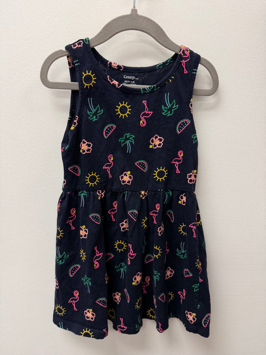 GEORGE FLAMINGO DRESS SIZE 4-5T