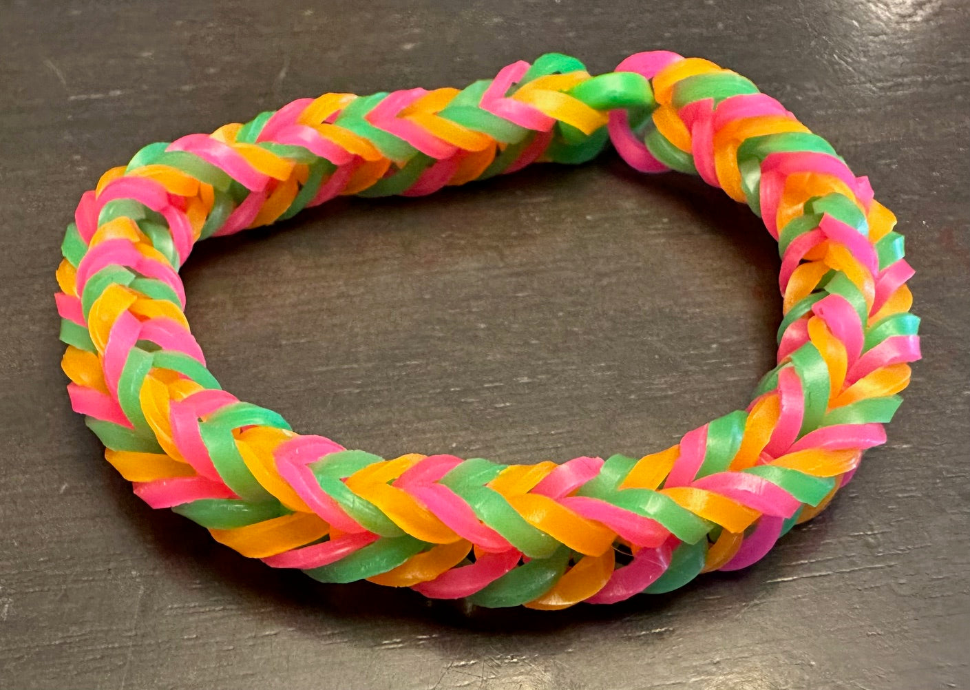 Orange, Green, and Pink Bracelet - Size 6-10