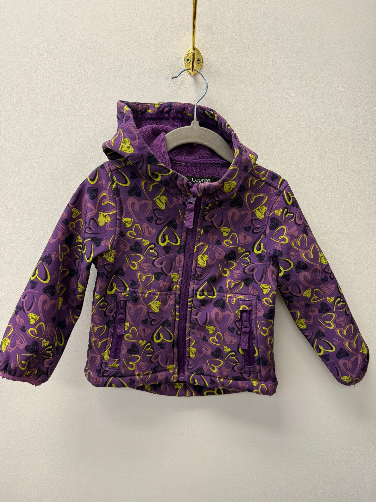 GEORGE LINED HEART COAT SIZE 2T