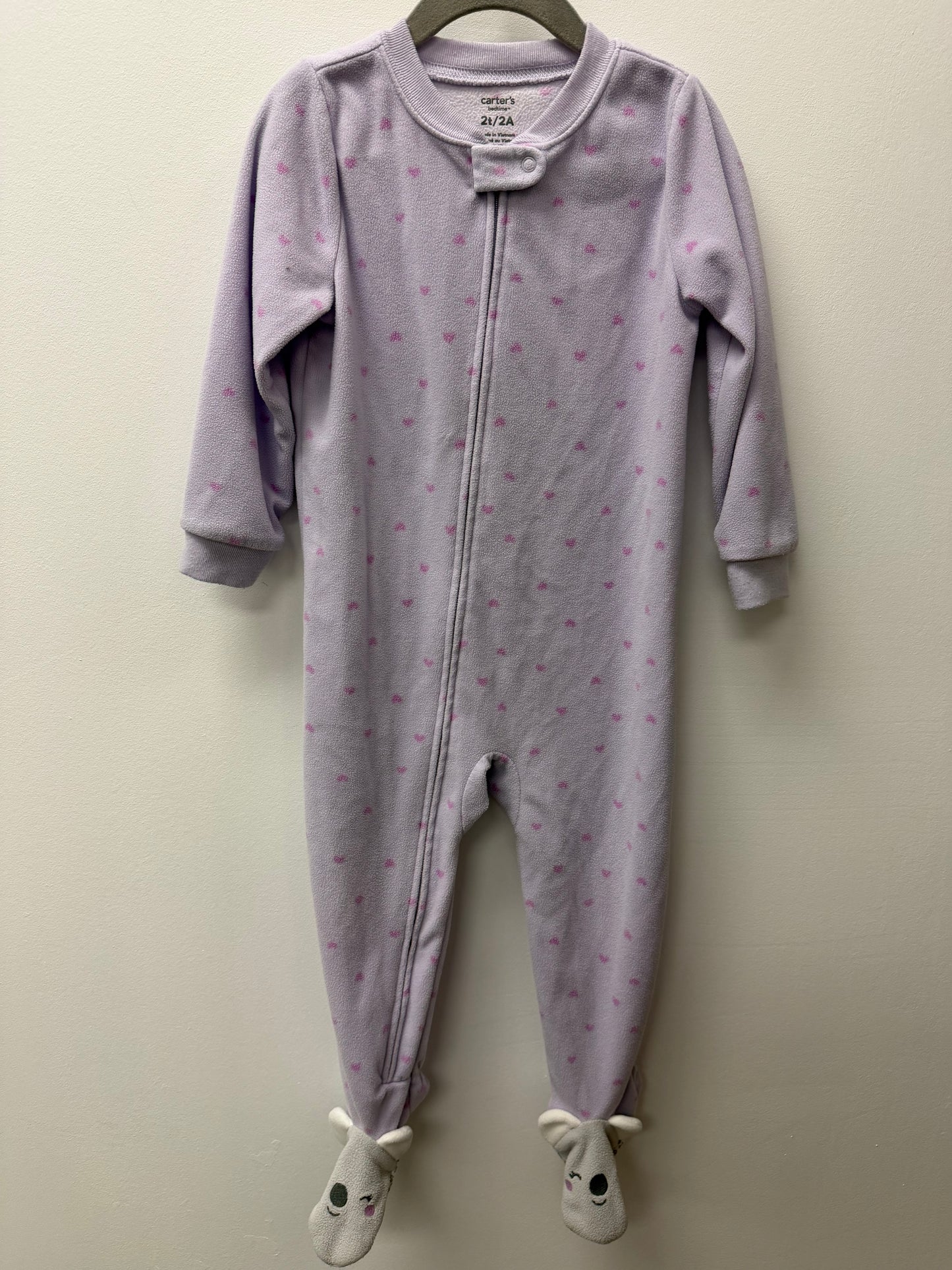 CARTERS FLEECE PURPLE SLEEPER SIZE 2T