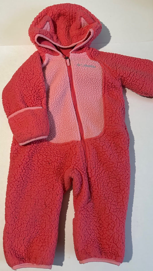 *Play* Columbia, Pink Sherpa Winter Suit - 6-12 Months