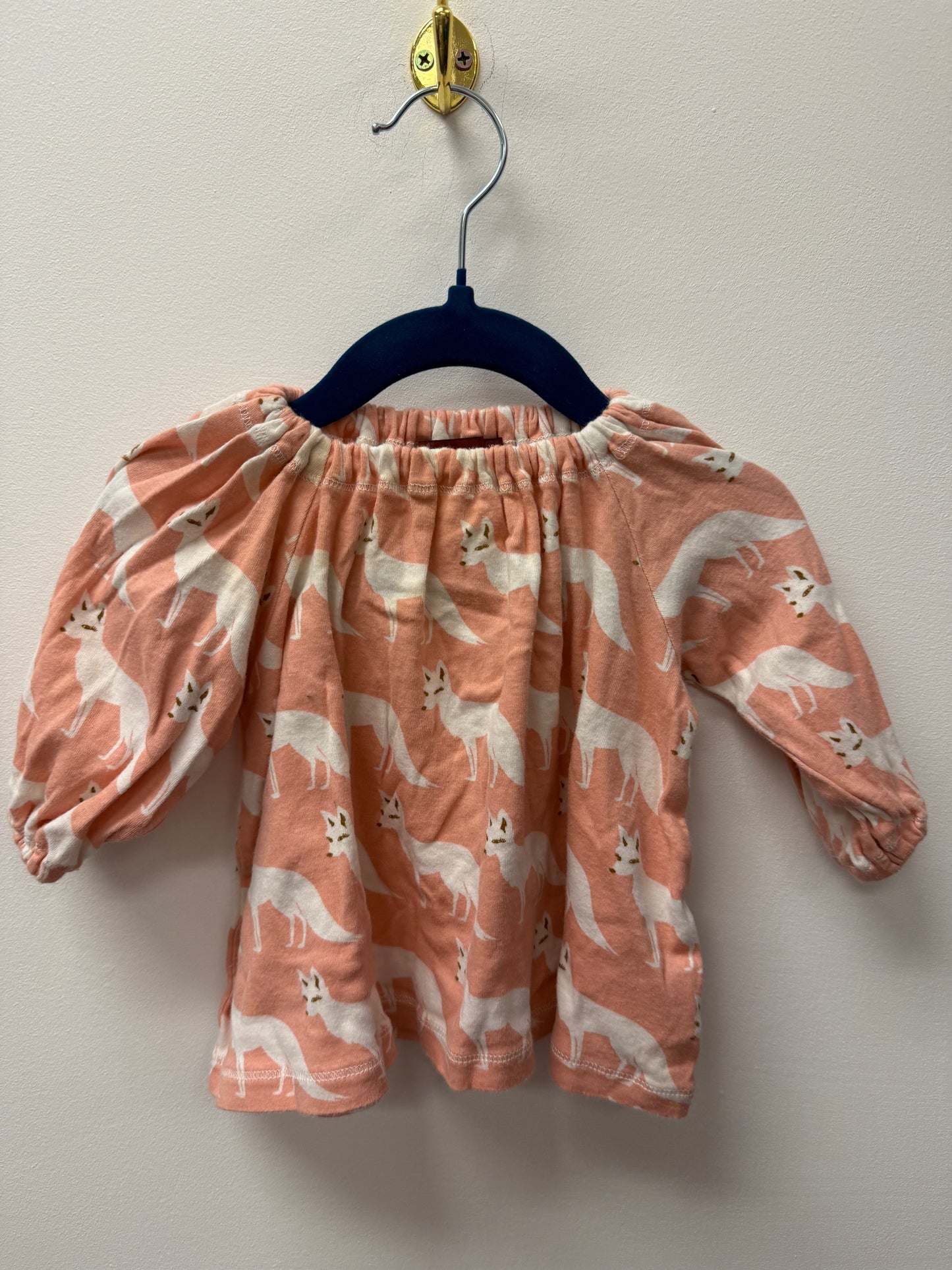 MILK BARN FOX SHIRT SIZE 3-6M