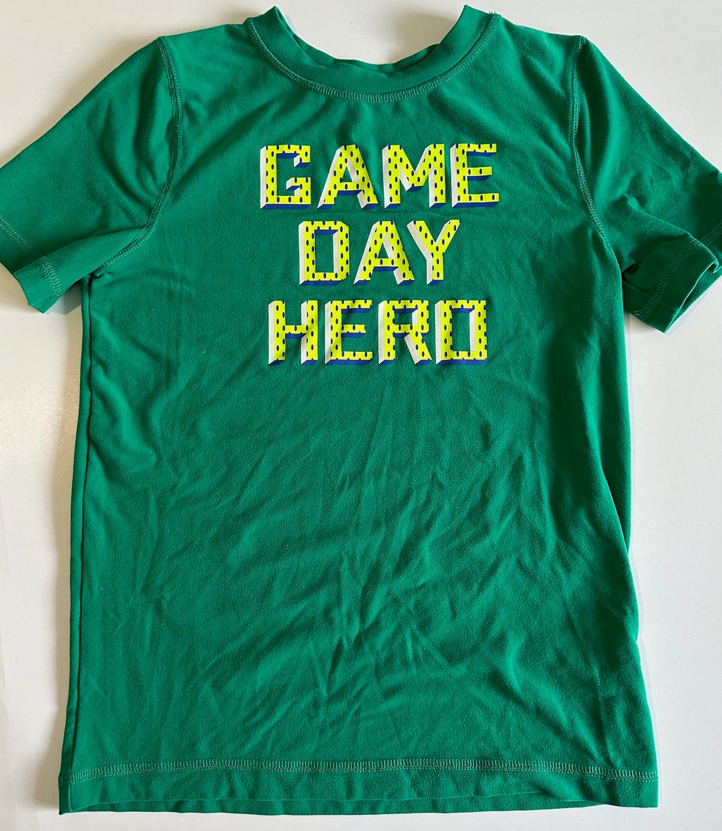 *Play* Joe Fresh, Green "Game Day Hero" T-Shirt - Size Medium (7-8)