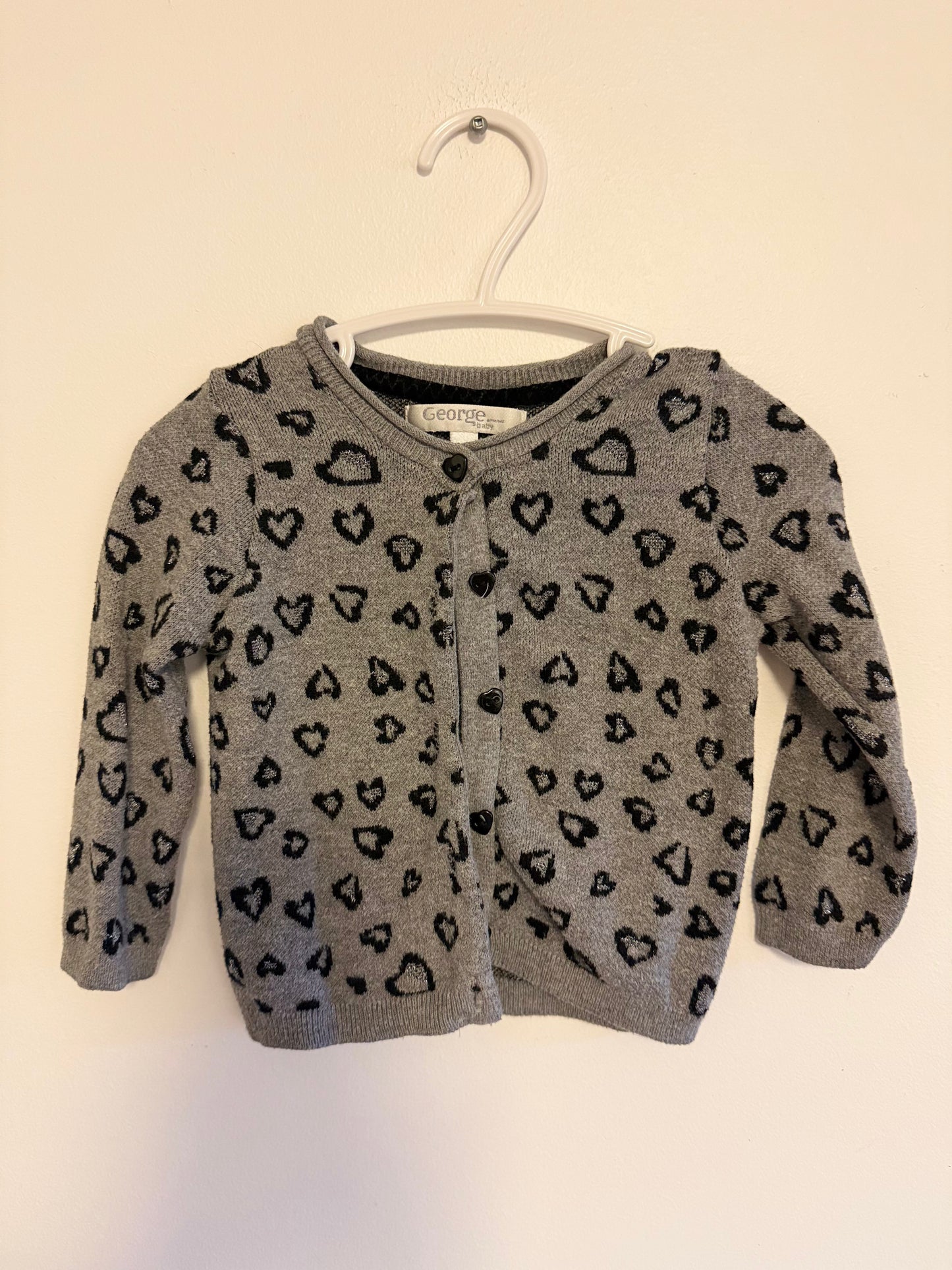 GEORGE HEART CARDIGAN SIZE 12-18M
