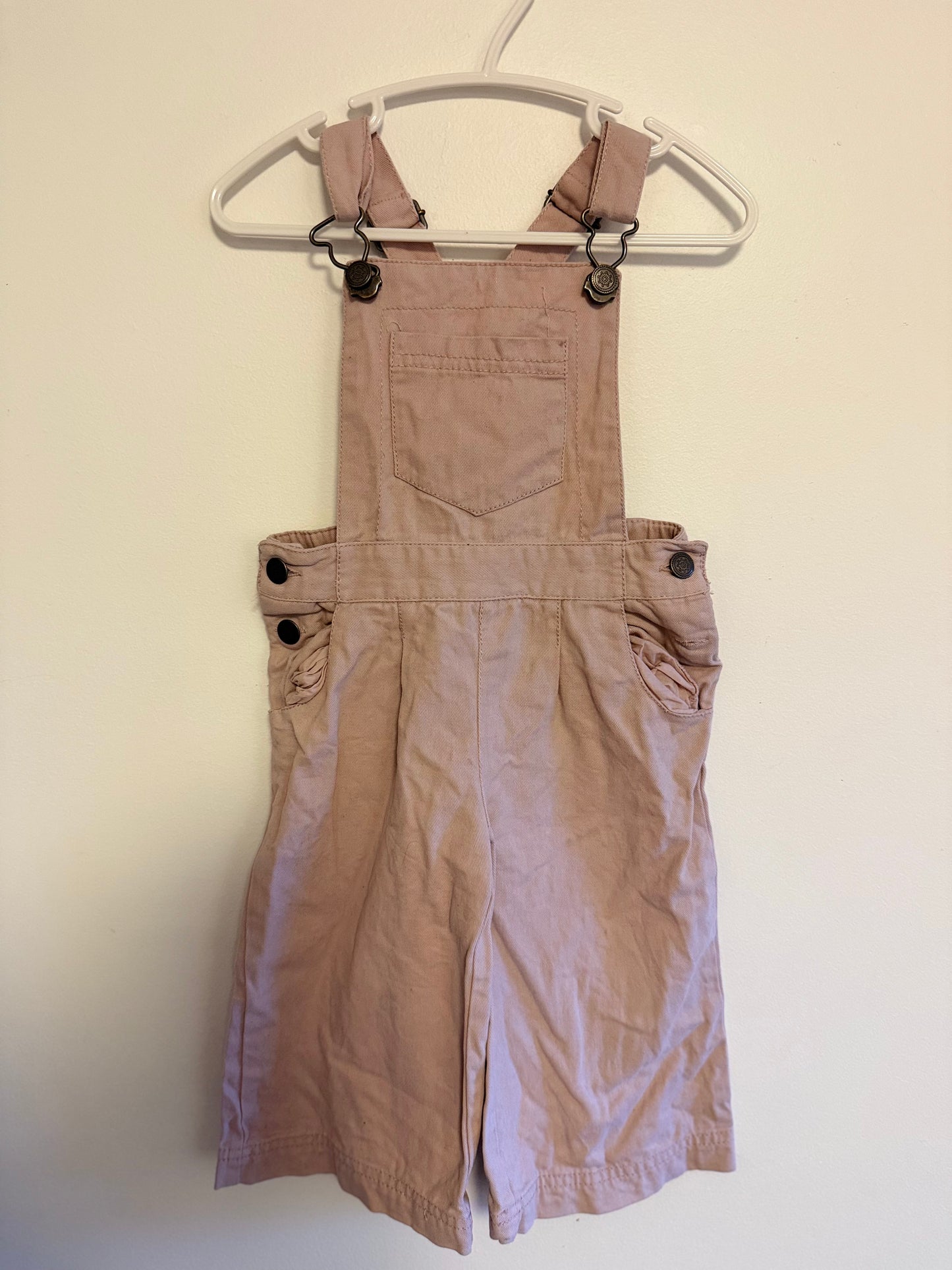 RACHEL ZOE PINK WIDE LEGGED OVERALLS SIZE 12M