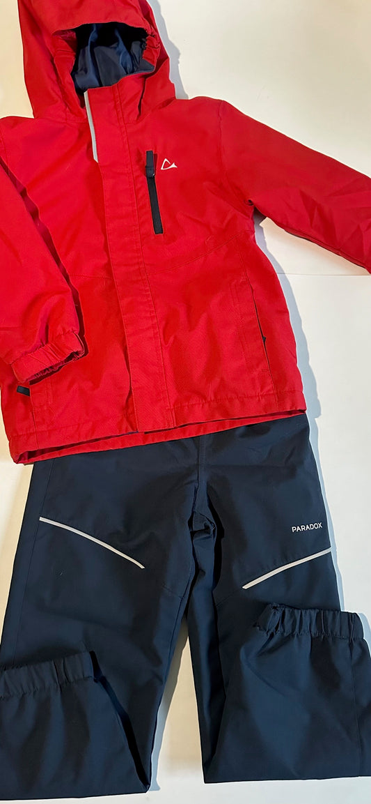 Paradox, Red Jacket with Navy Blue Rain Pants - Size XS (4-5)