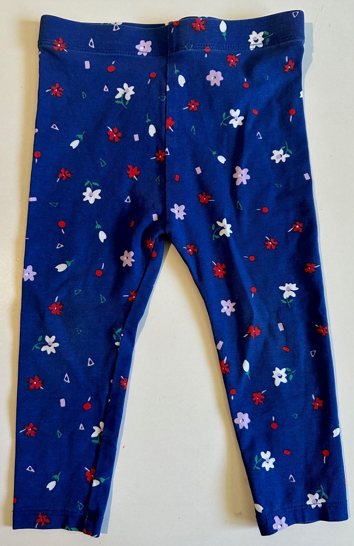 Joe Fresh, Blue Flowery Leggings - 18-24 Months