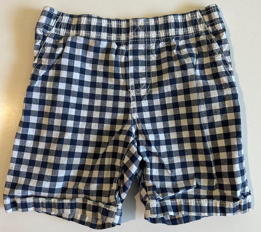 Carter's, Navy Blue and White Checkered Shorts - Size 4T
