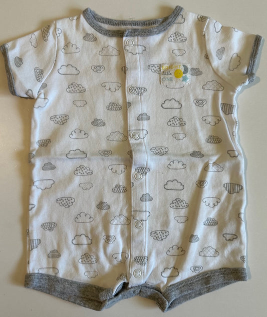 Carter's, White and Grey "Bright Little One" Outfit - 6 Months