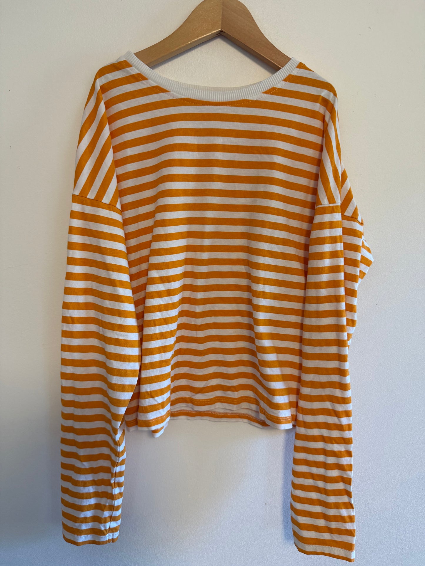 H&M ORANGE STRIPPED SHIRT SIZE 12-14