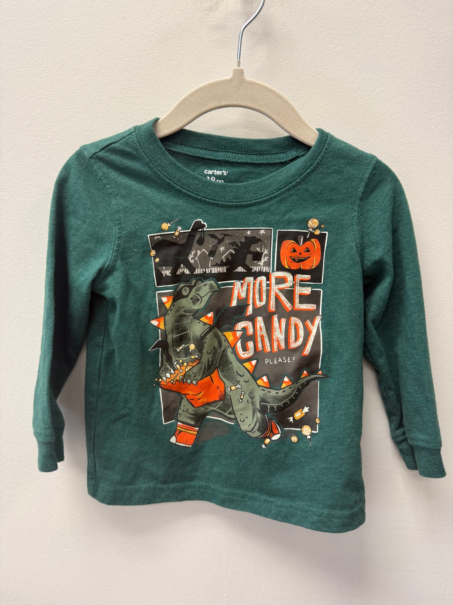 CARTERS "MORE CANDY" HALLOWEEN SHIRT SIZE 18M