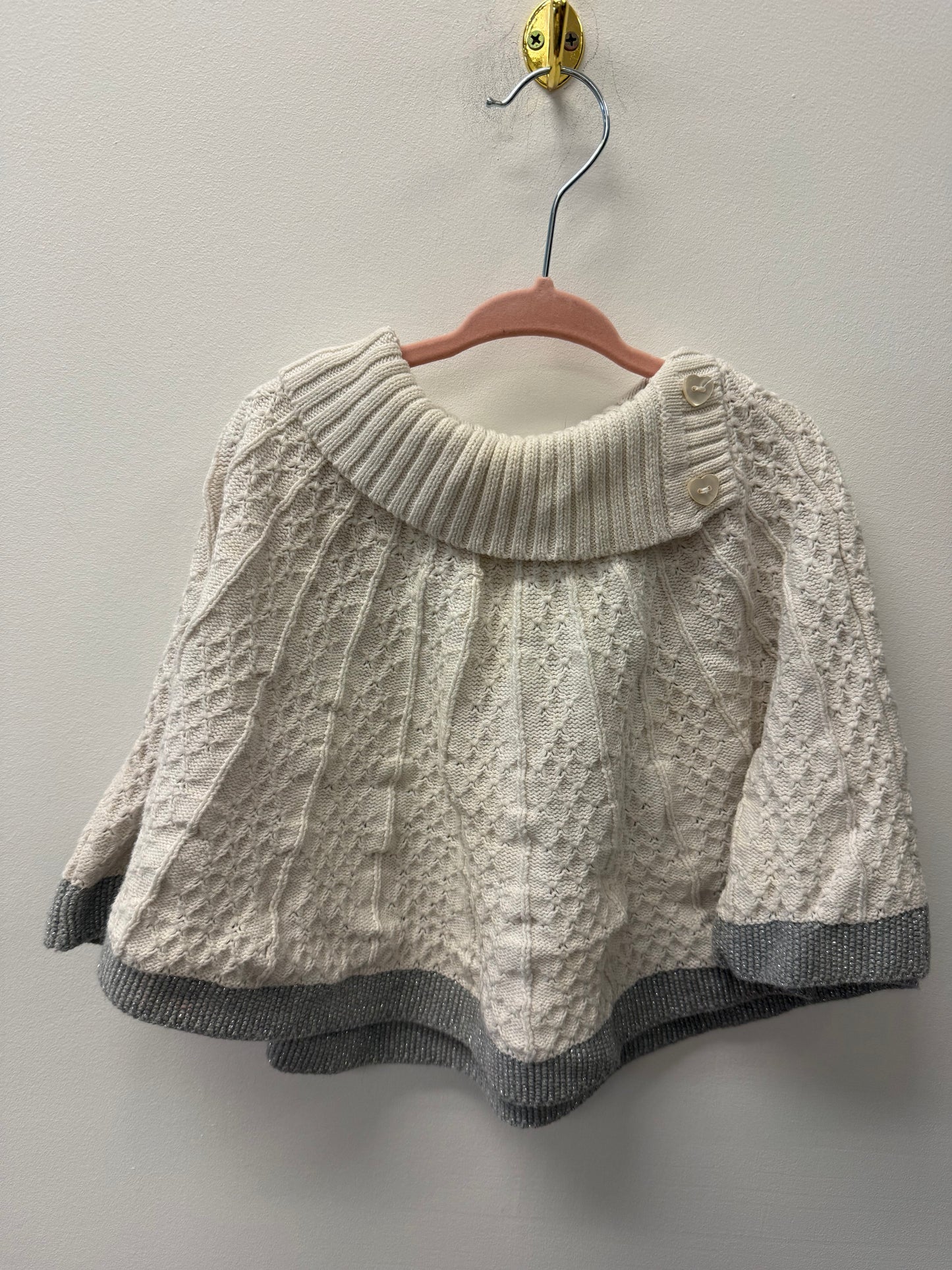 JOE FRESH KNIT PONCHO SIZE 12-18M FITS LARGER