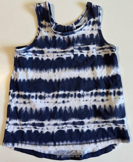 *Play* Joe Fresh, Navy Blue and White Tank Top - Size Small (6)