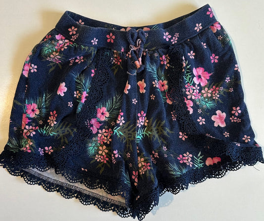 *Play* George, Navy Blue Flowery Shorts - Size 6