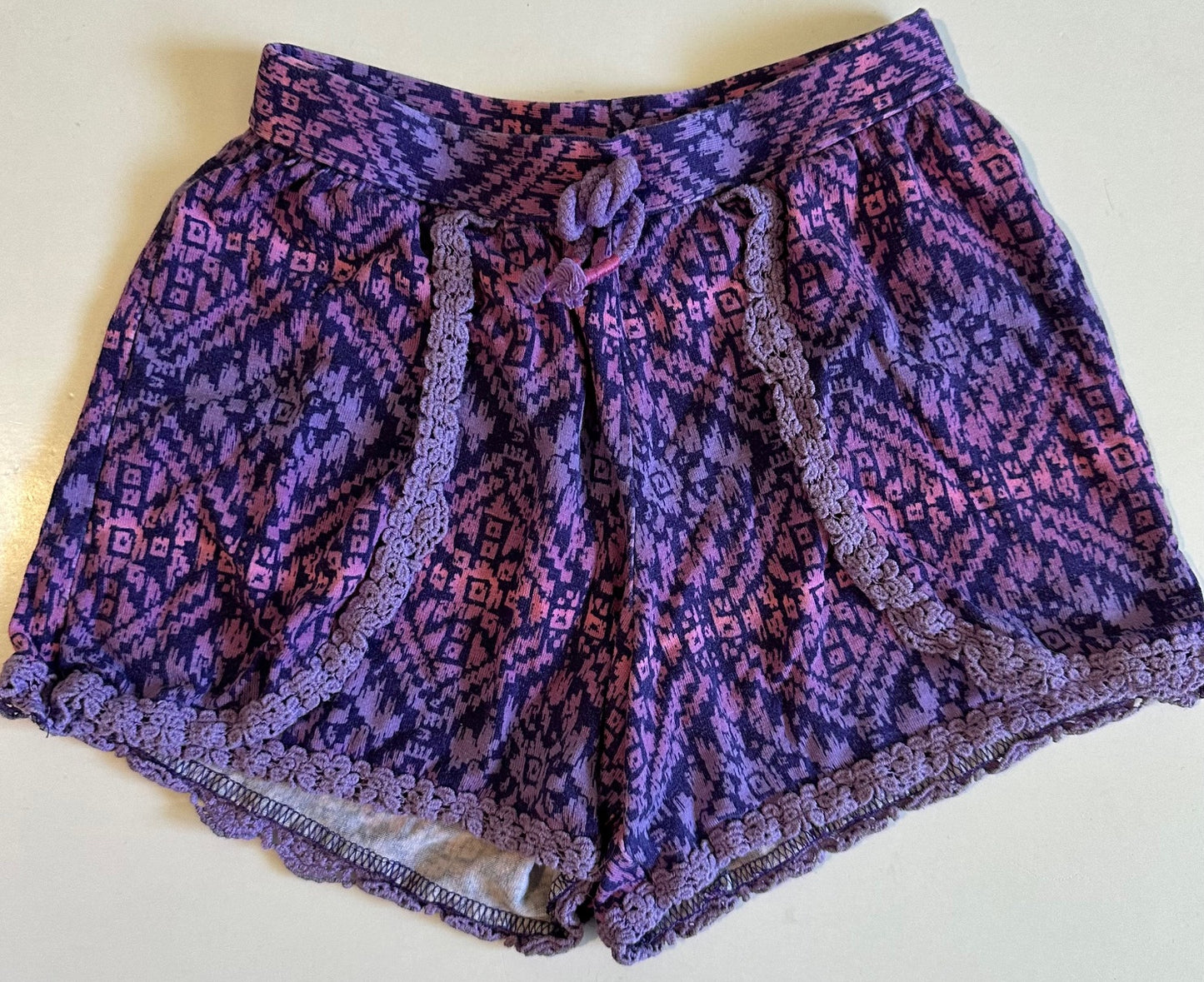 George, Purple Shorts with Lace Details - Size XS (4-5)
