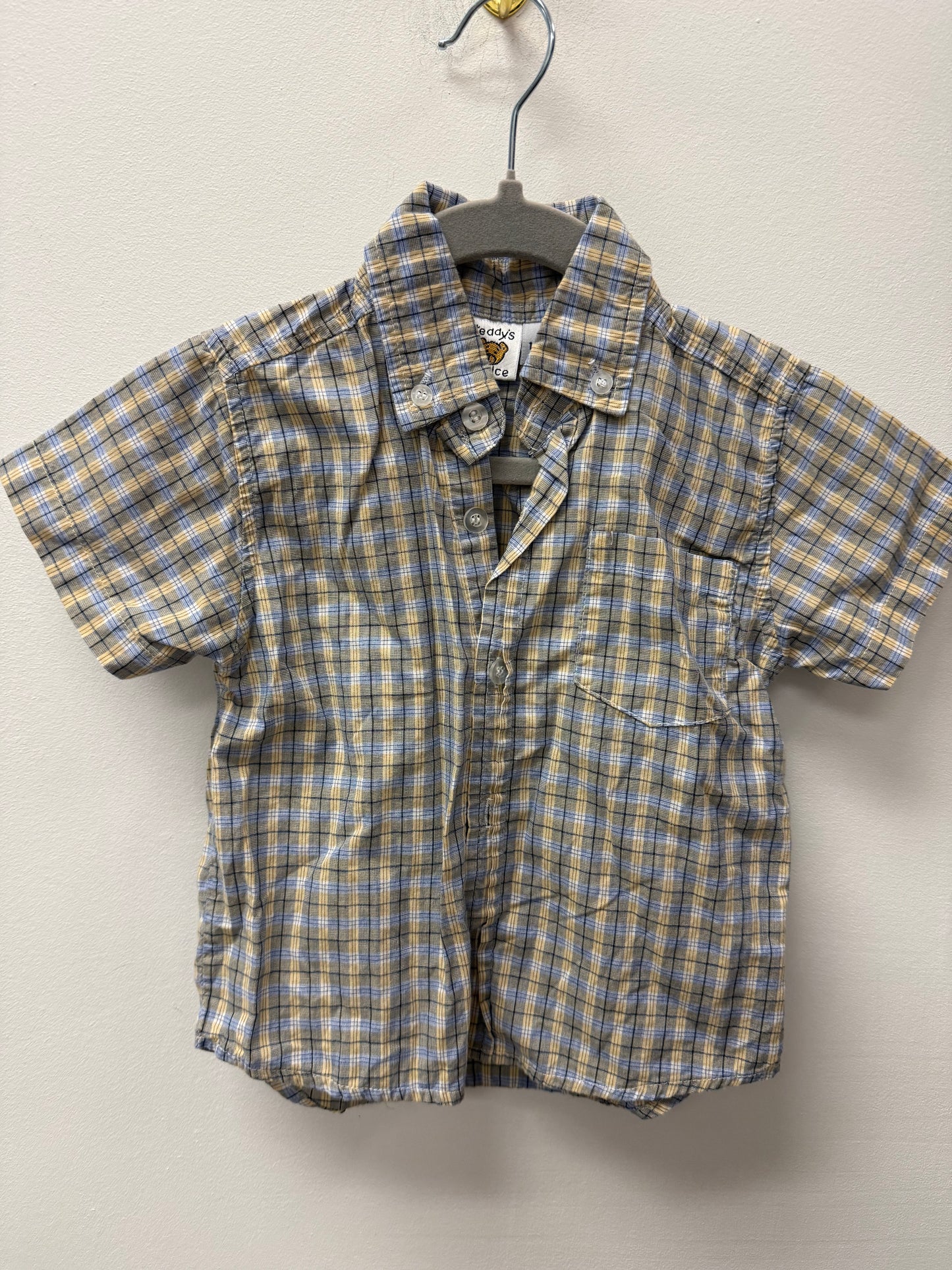 TEDDY'S CHOICE PLAID SHIRT SIZE 12M
