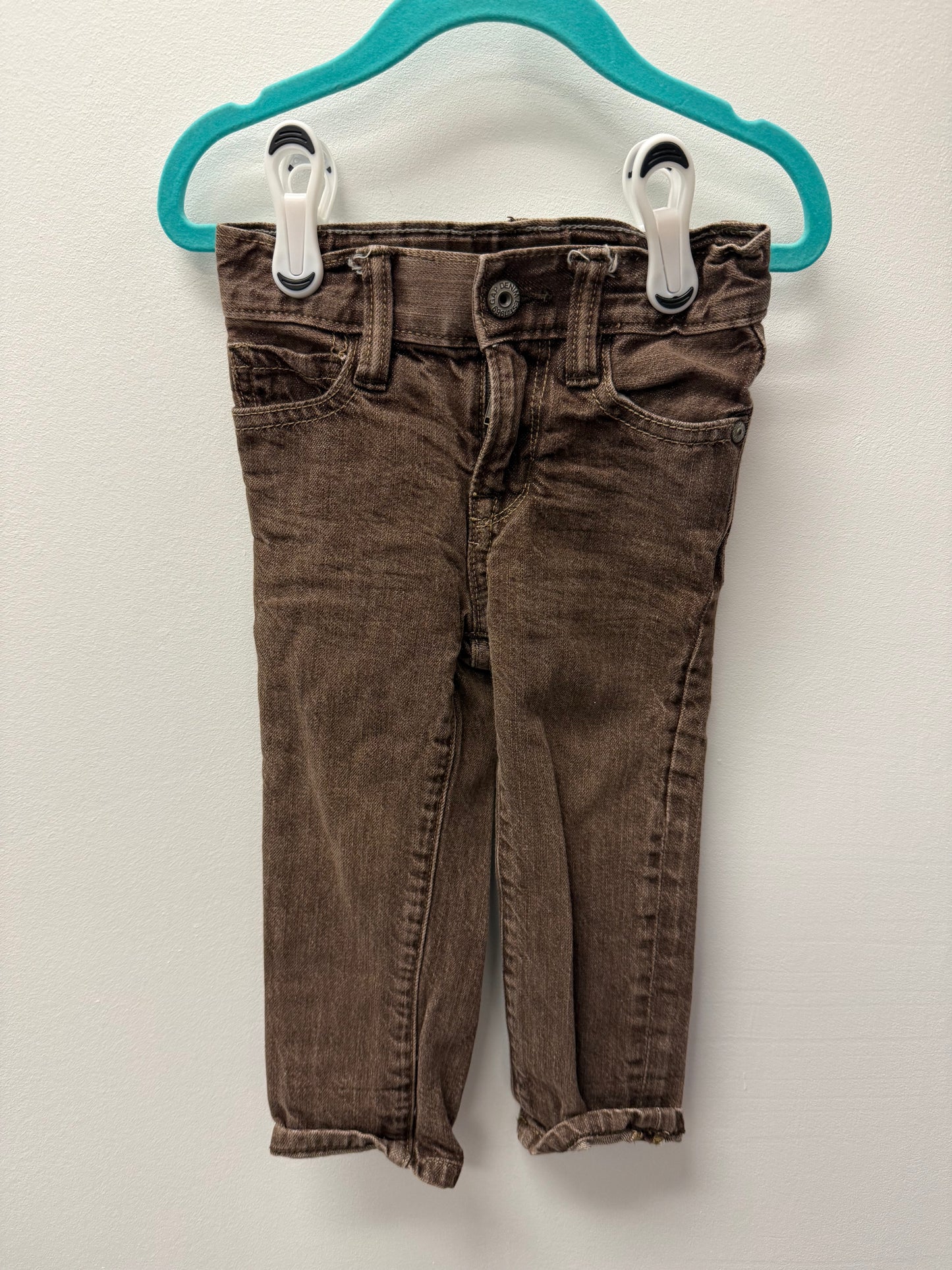 GAP BROWN SKINNY JEANS SIZE 12-18M