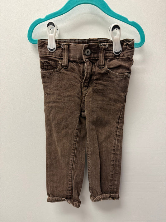 GAP BROWN SKINNY JEANS SIZE 12-18M