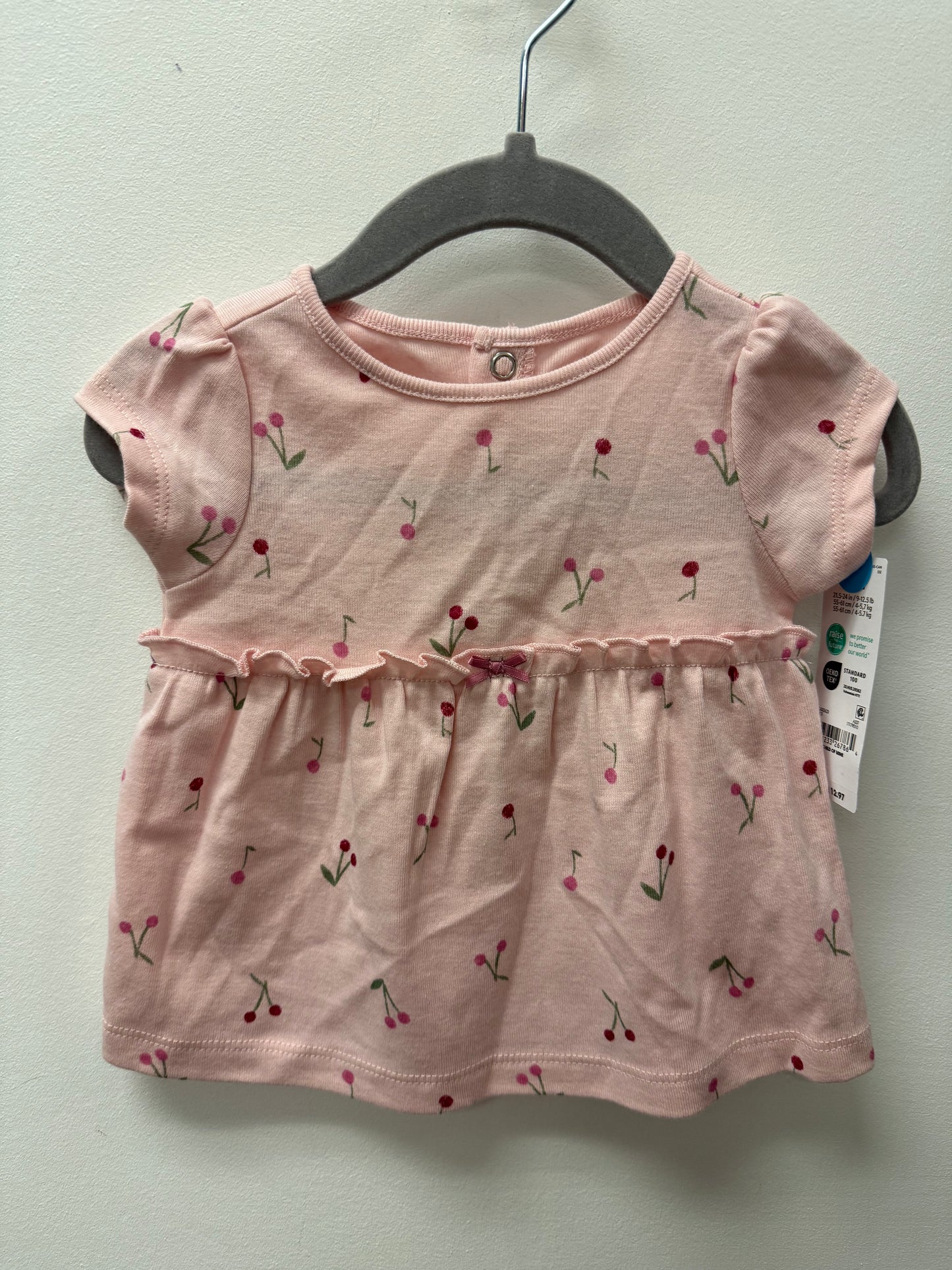 NEW WITH TAGS CARTERS CHERRY SHIRT SIZE 0-3M