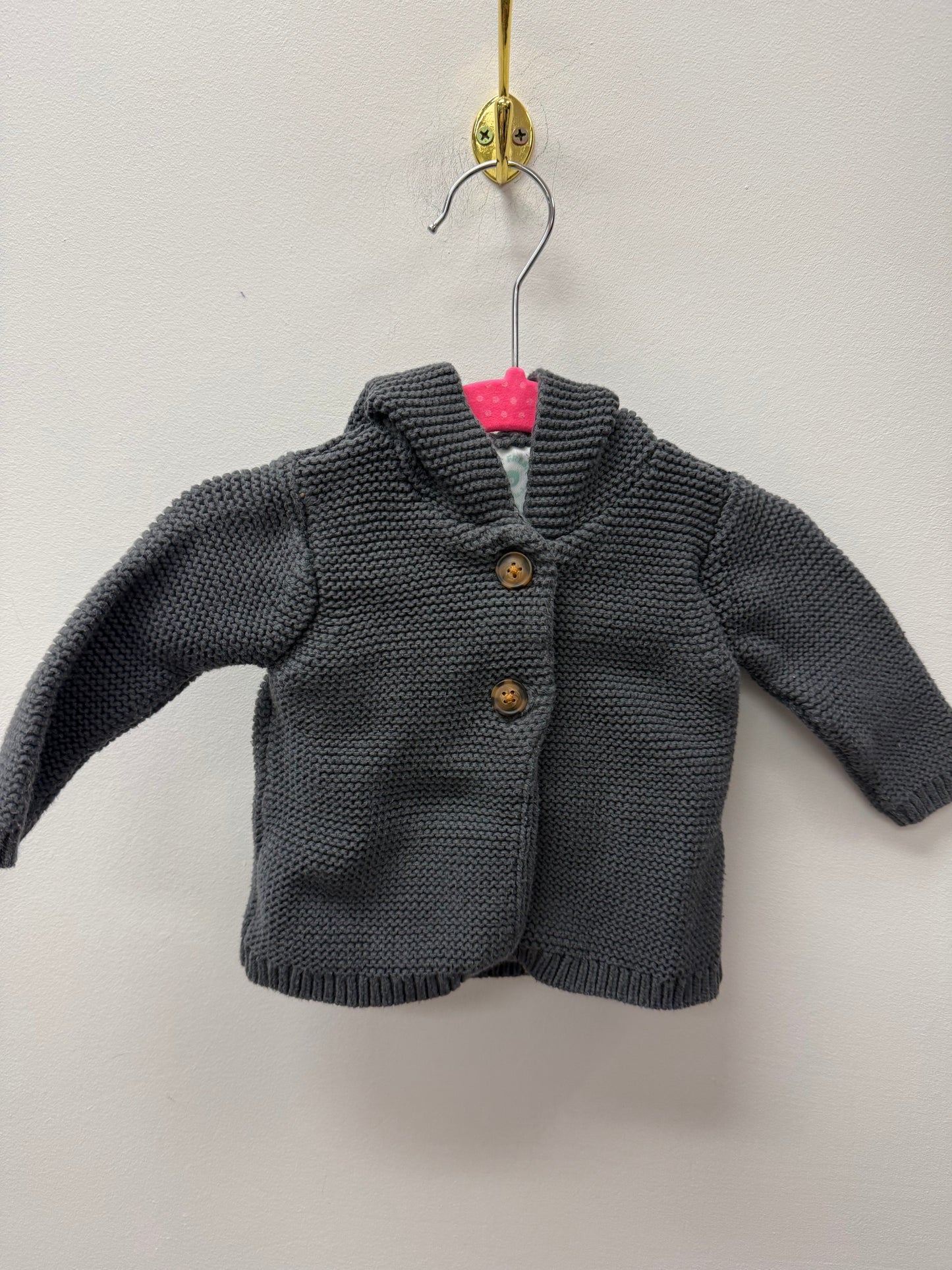 JOE FRESH GREY KNIT SWEATER SIZE 0-3M