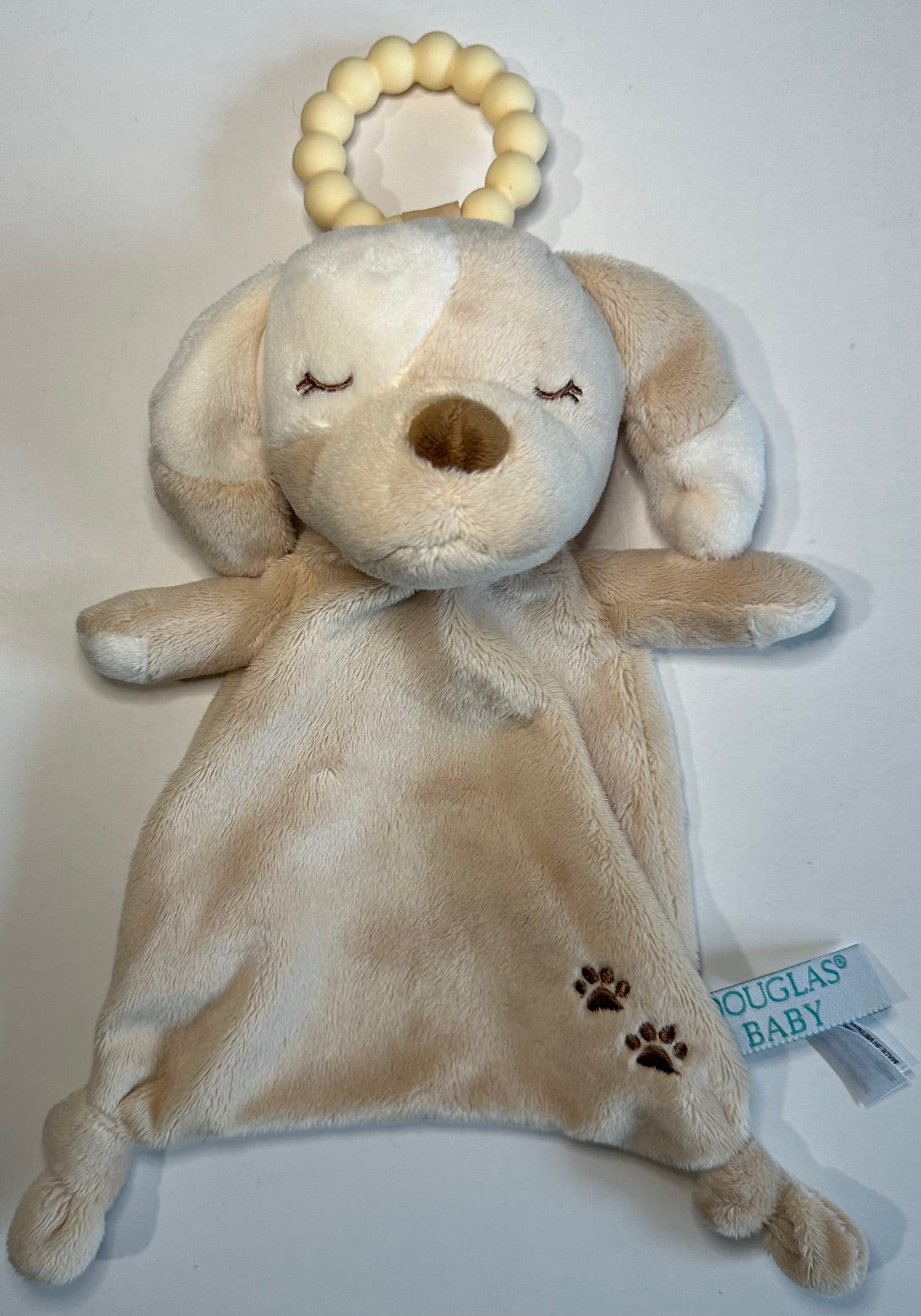 Douglas Baby, Beige Dog Lovey Toy with Teether