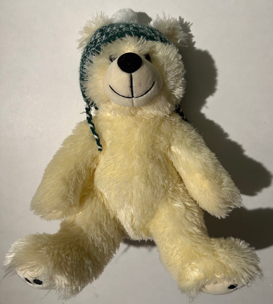 BC Liquor Stores, Cream Teddy Bear with Green Toque