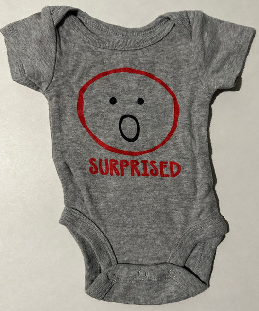 Koala Baby, Grey "Surprised" Onesie - Newborn