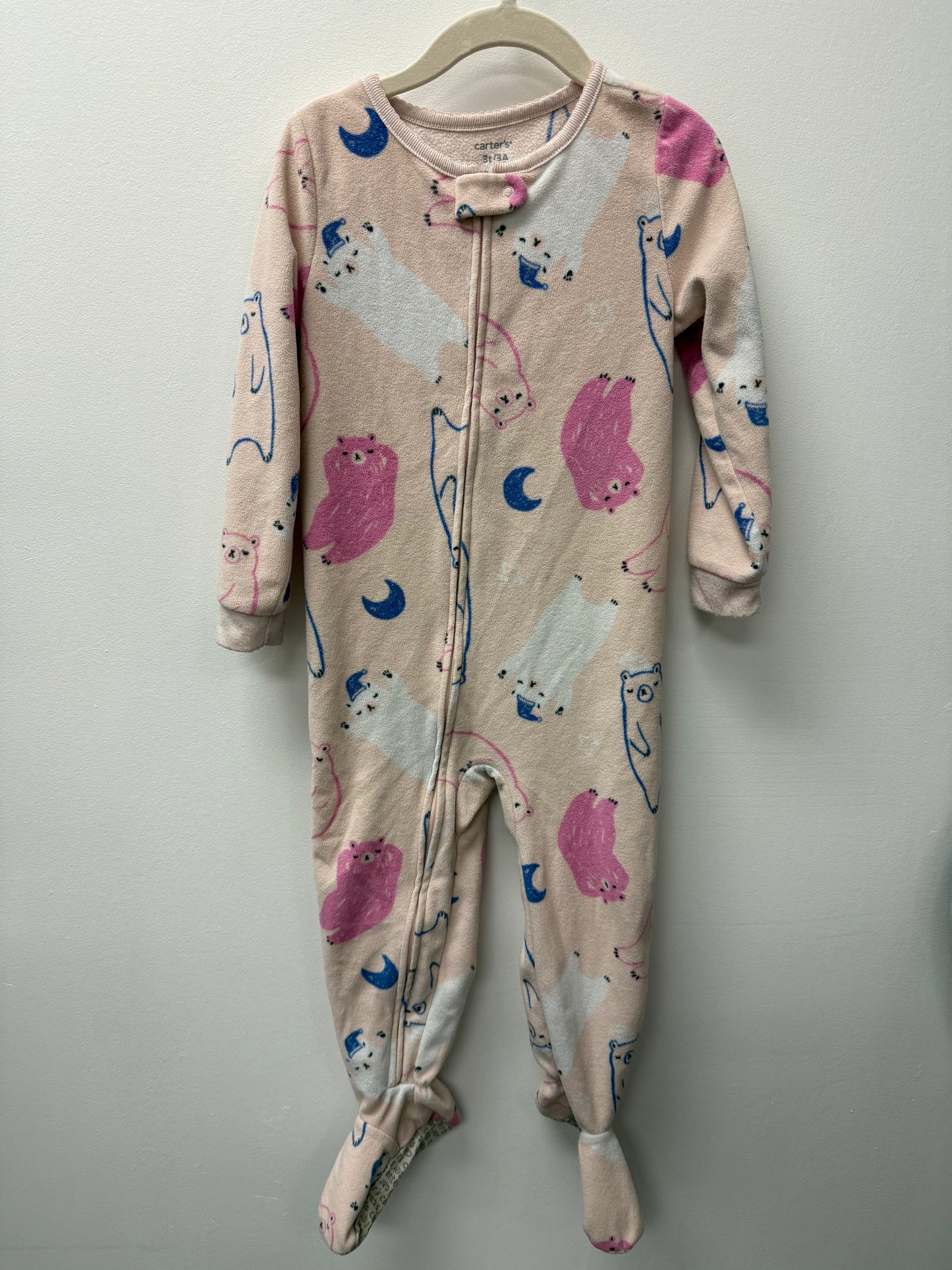 CARTERS FLEECE POLAR BEAR SLEEPER SIZE 3T