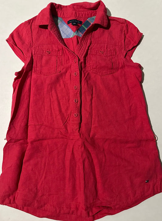 Tommy Hilfiger, Red Top - Size Large (12-14)