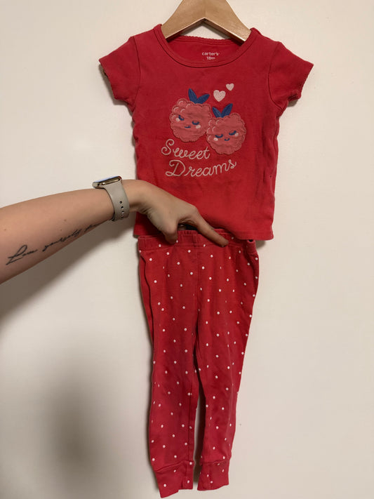 CARTERS RASPBERRY PJ'S SIZE 18M
