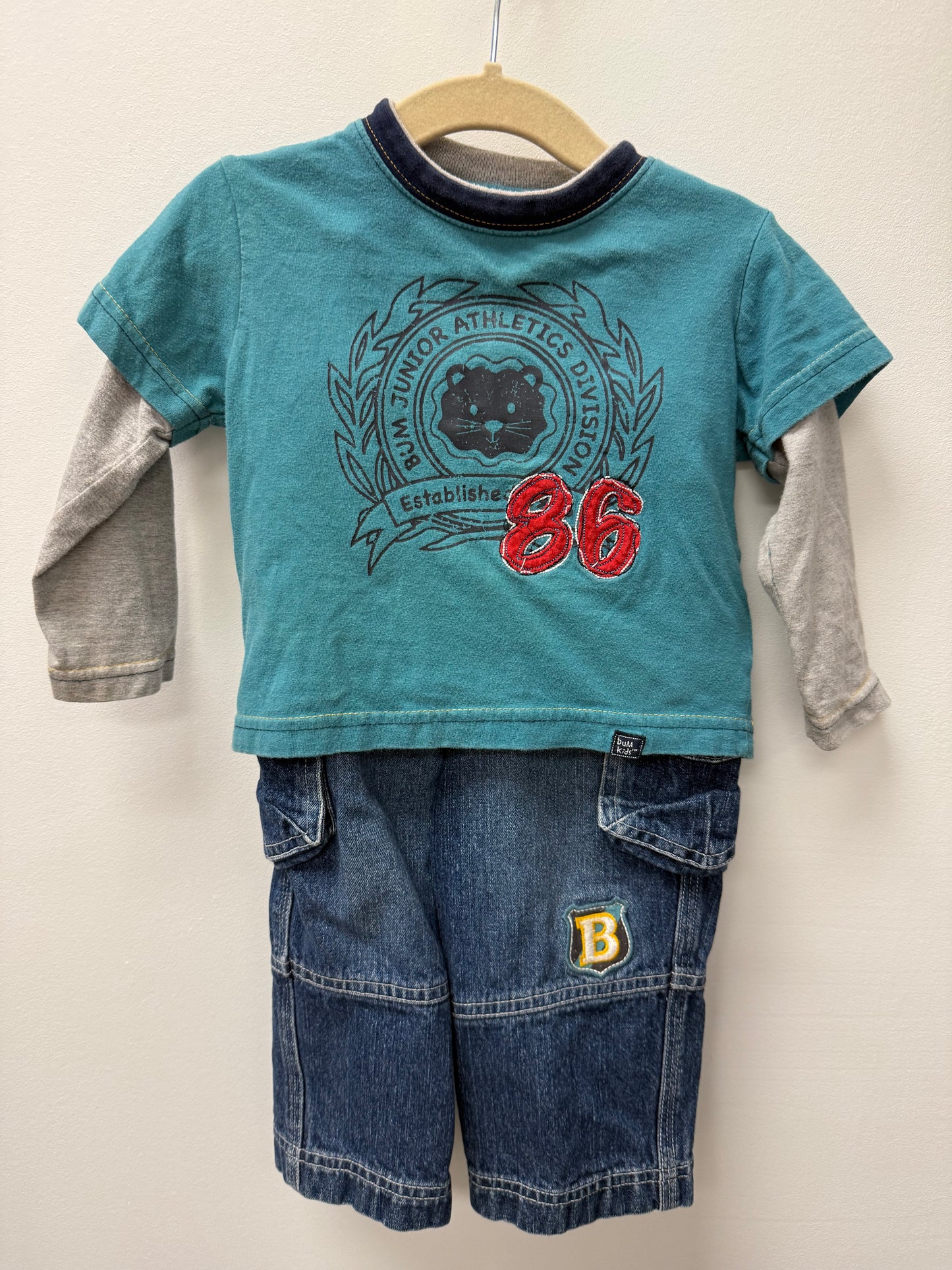 BUM KIDS 2 PIECE OUTFIT SIZE 24M