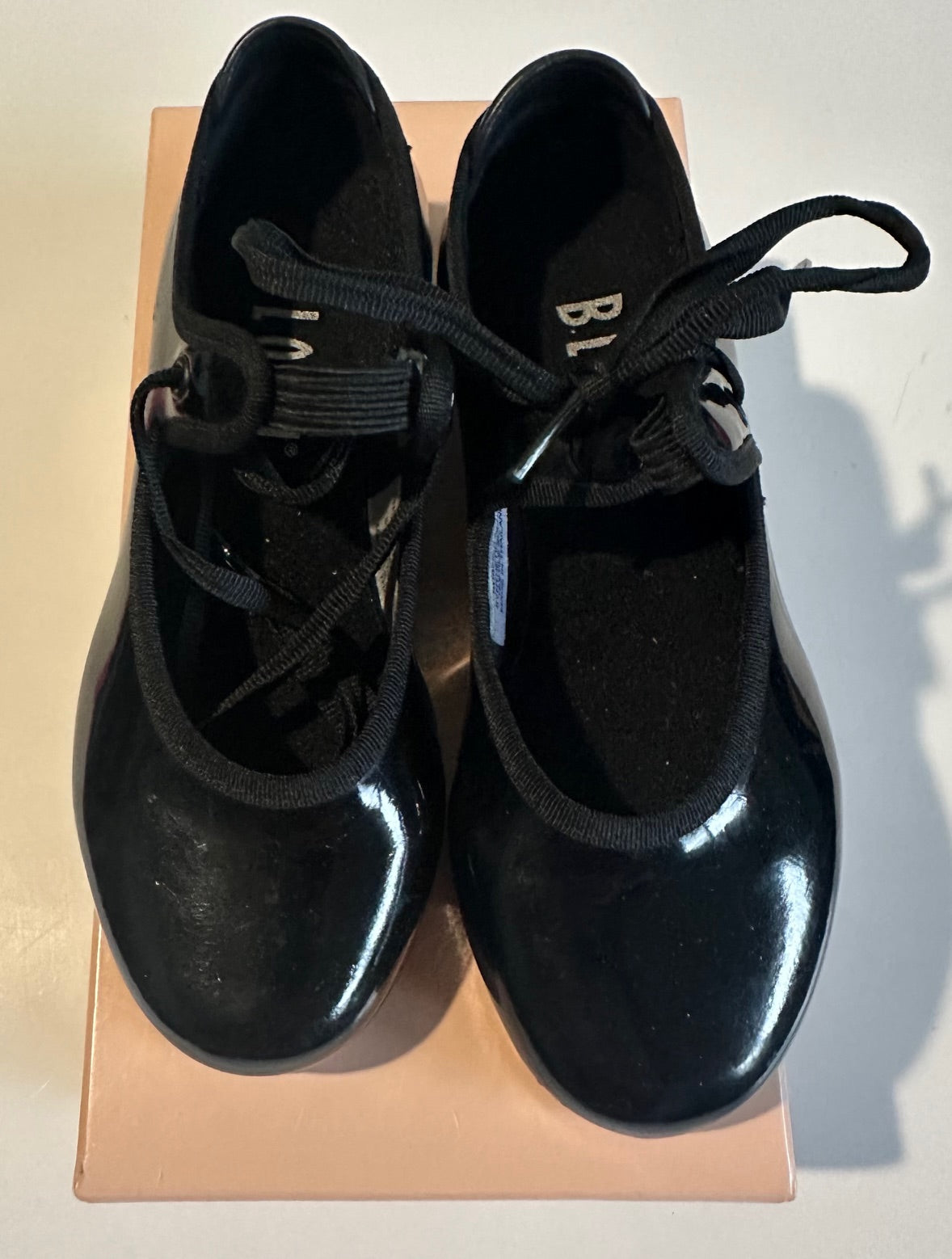 Bloch, *Excellent Condition* Black Shiny Annie Tyette Tap Dance Shoes - Size 9.5T