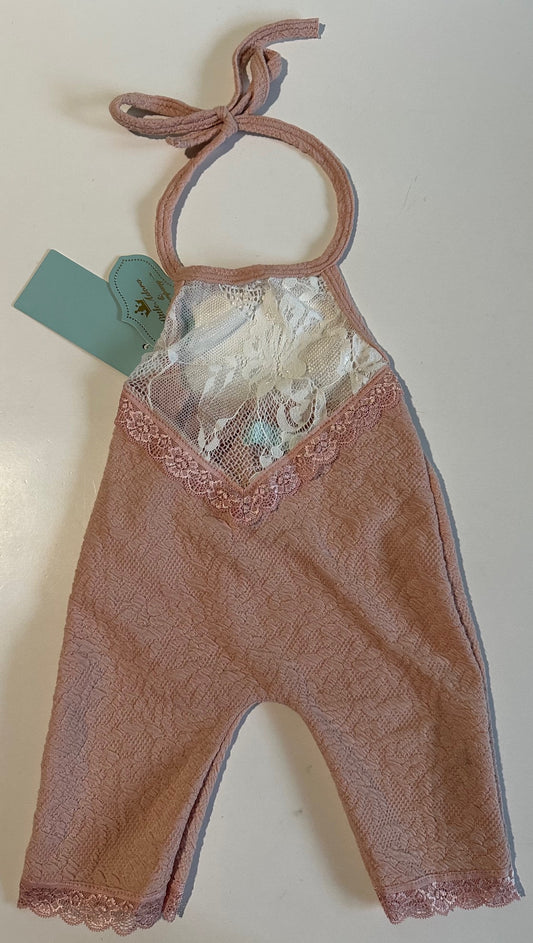 *New* Adora Couture, Dusty Pink Lacy Halter Outfit - 3-6 Months