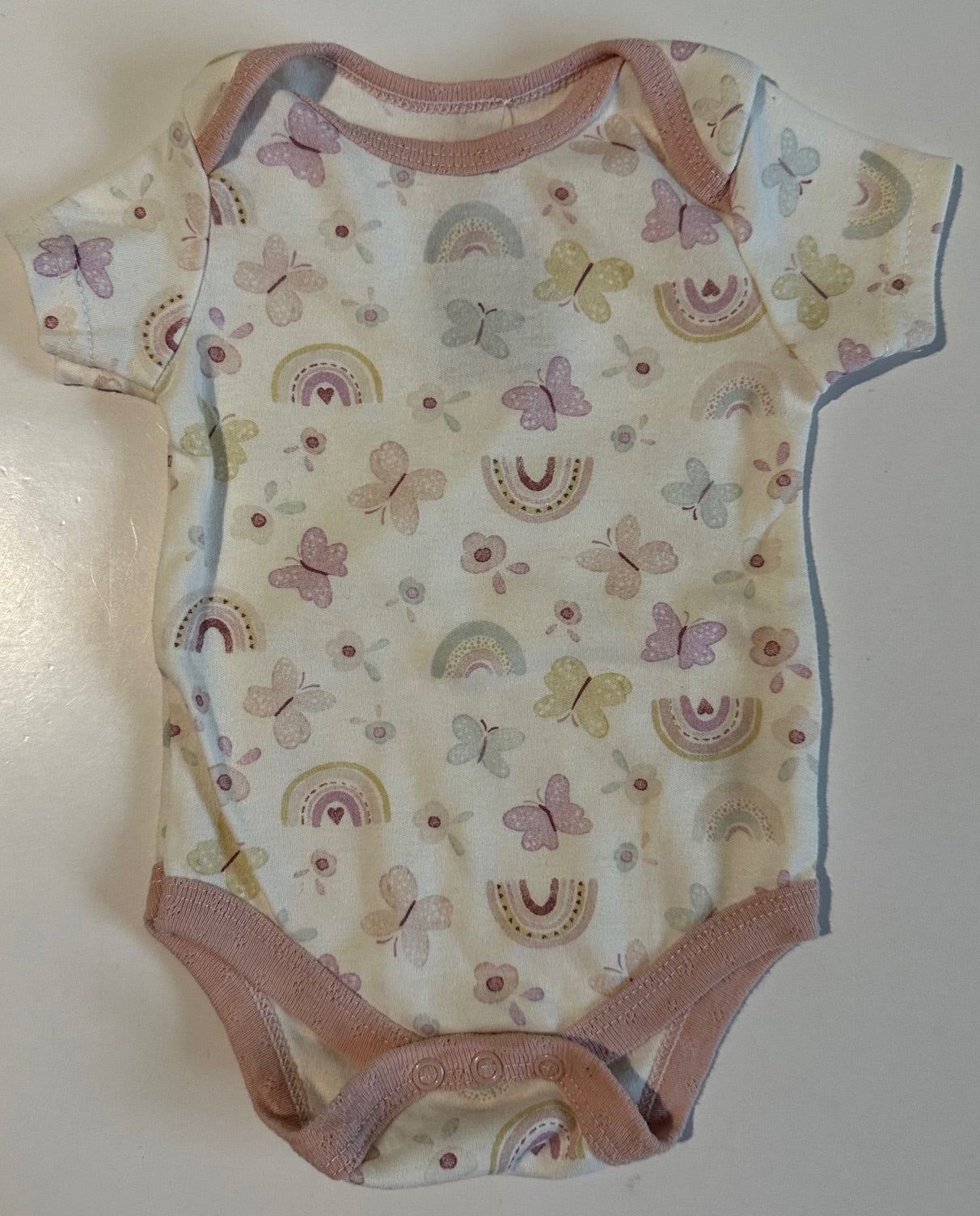 Kyle & Deena, Rainbows and Butterflies Onesie - 3-6 Months