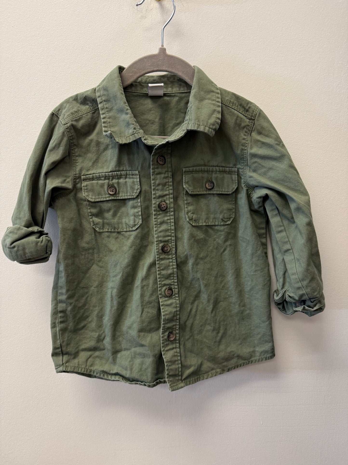 OLD NAVY GREEN BUTTON UP SIZE 4T
