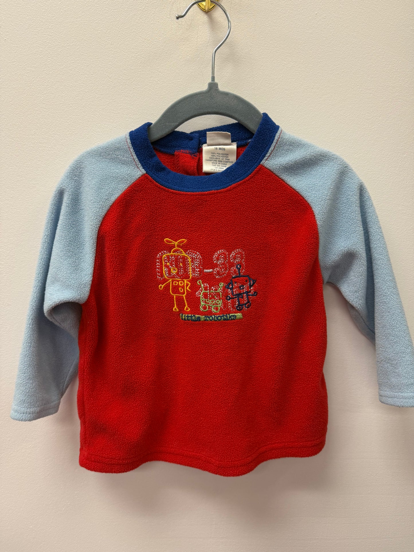 FLEECE ROBOT CREW SIZE 18M