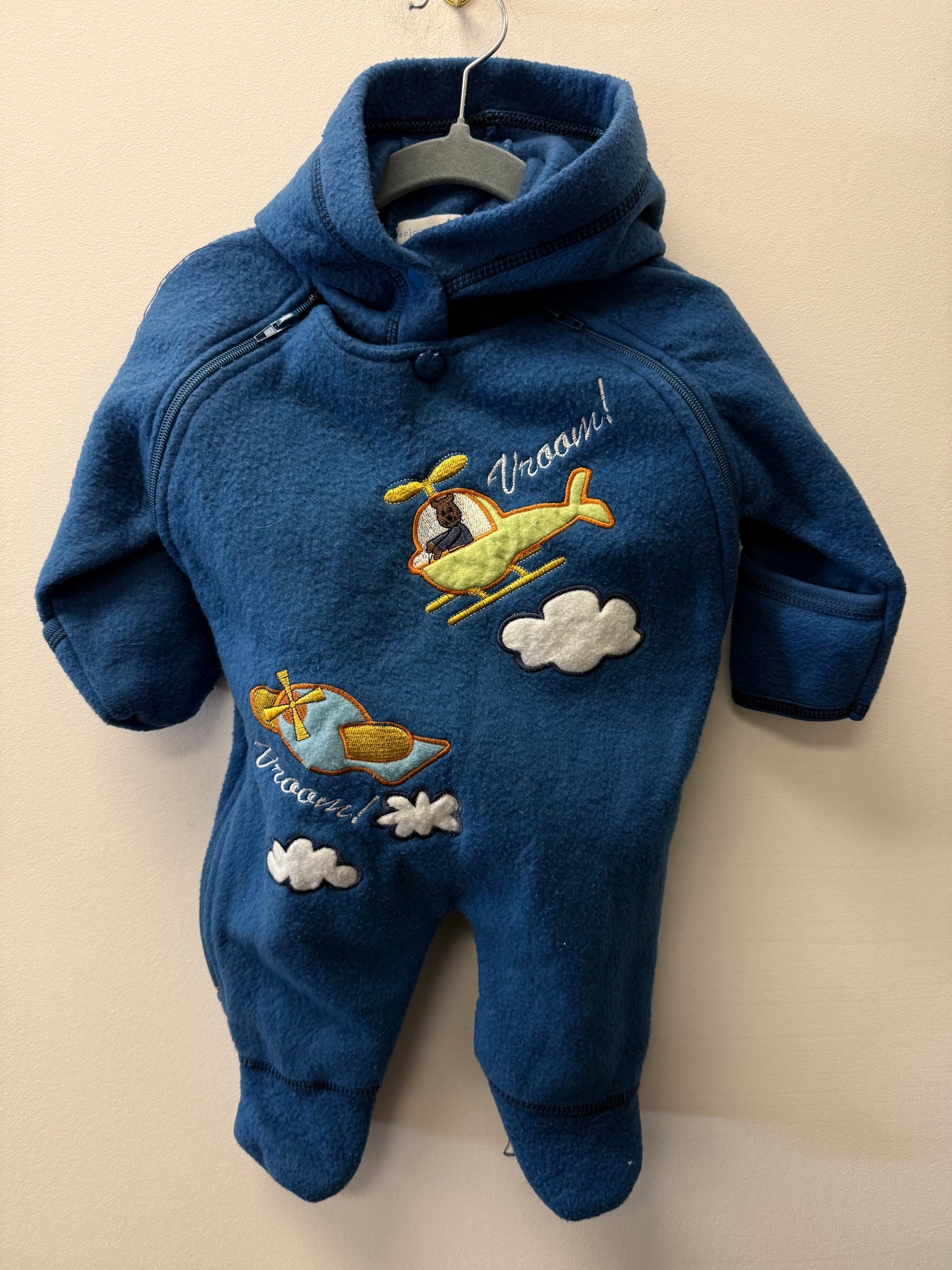 PRECIOUS CREATIONS FLEECE BUNTING SUIT SIZE 6-9M