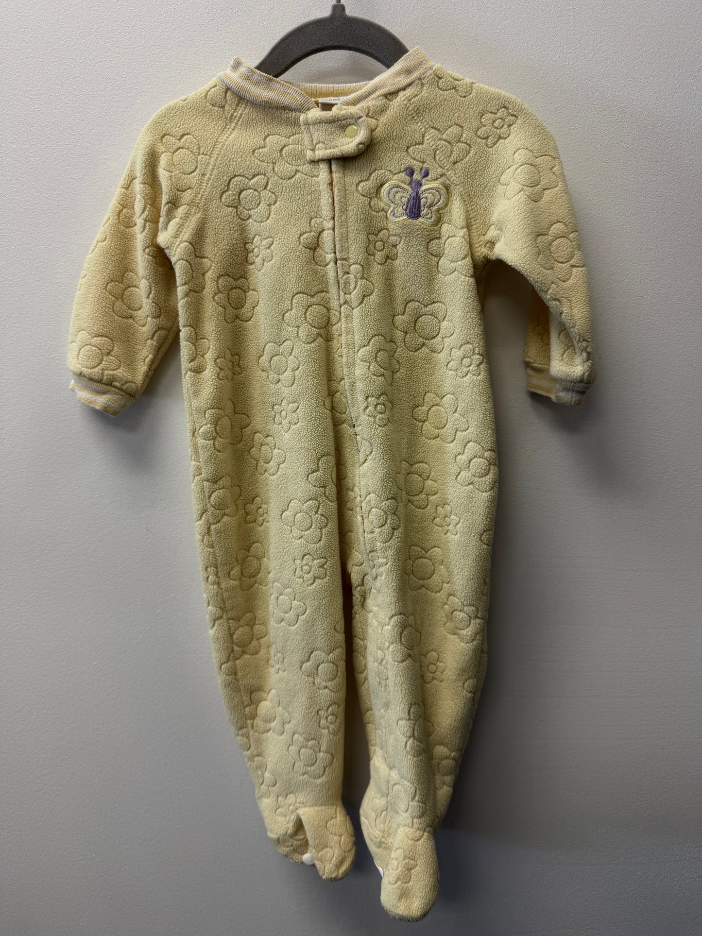 SEARS BABY FLEECE DAISY SLEEPER SIZE 6M