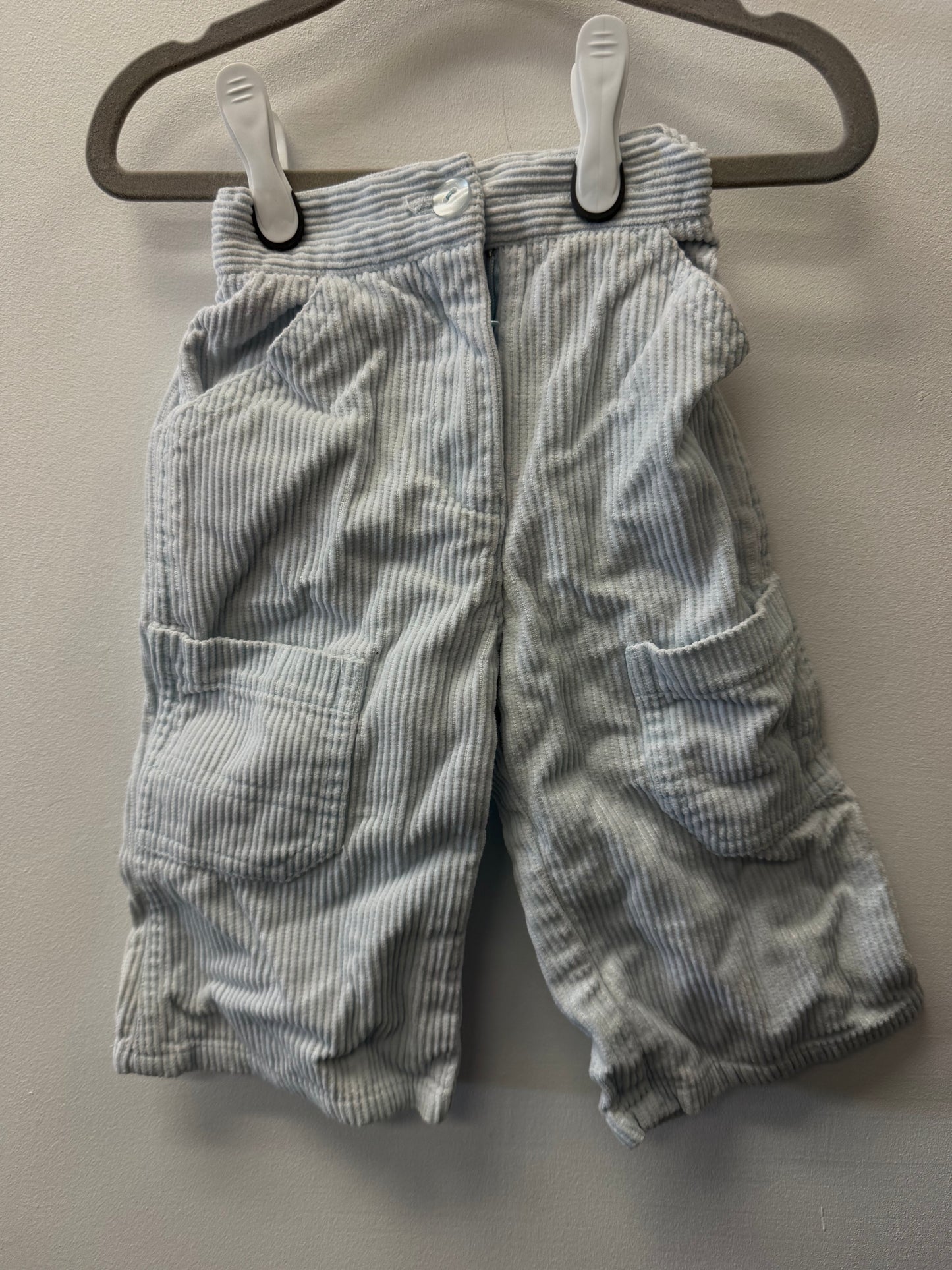 VINTAGE BLUE COURDAROY CARGO PANTS SIZE 12M