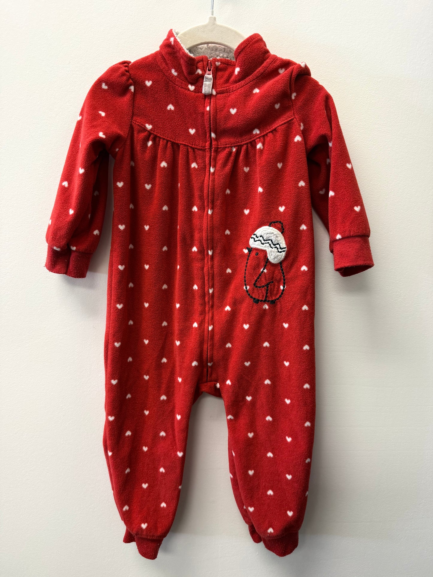 CARTERS FLEECE PENGUIN ONE PIECE SIZE 18M
